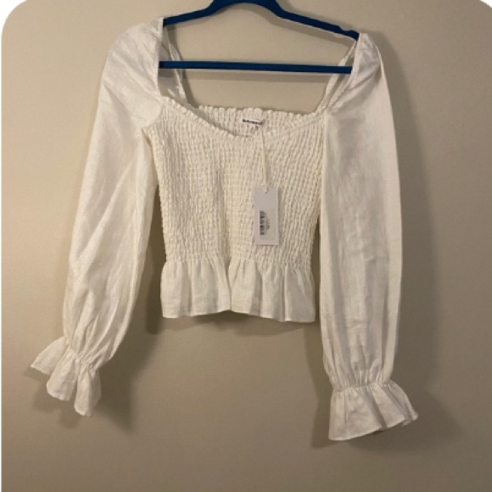 Reformation Cambria Linen Top NWT